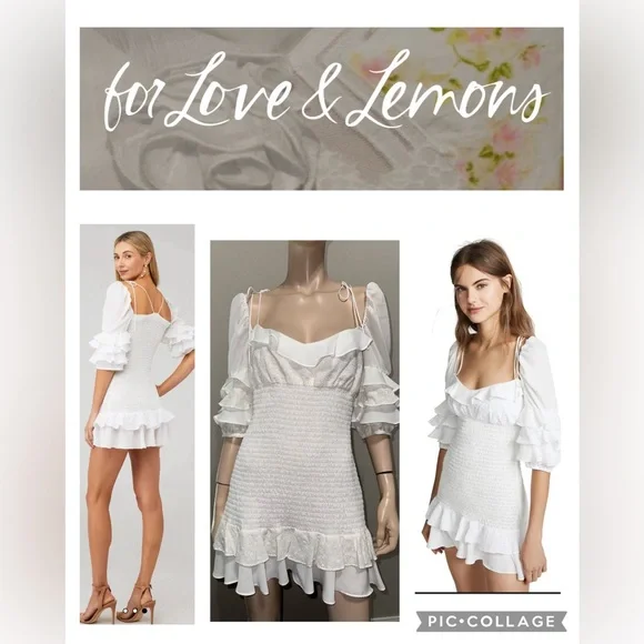 For Love And Lemons | Dresses | For Love Lemons Bora Bora Ruffle Mini Dress  L | Poshmark